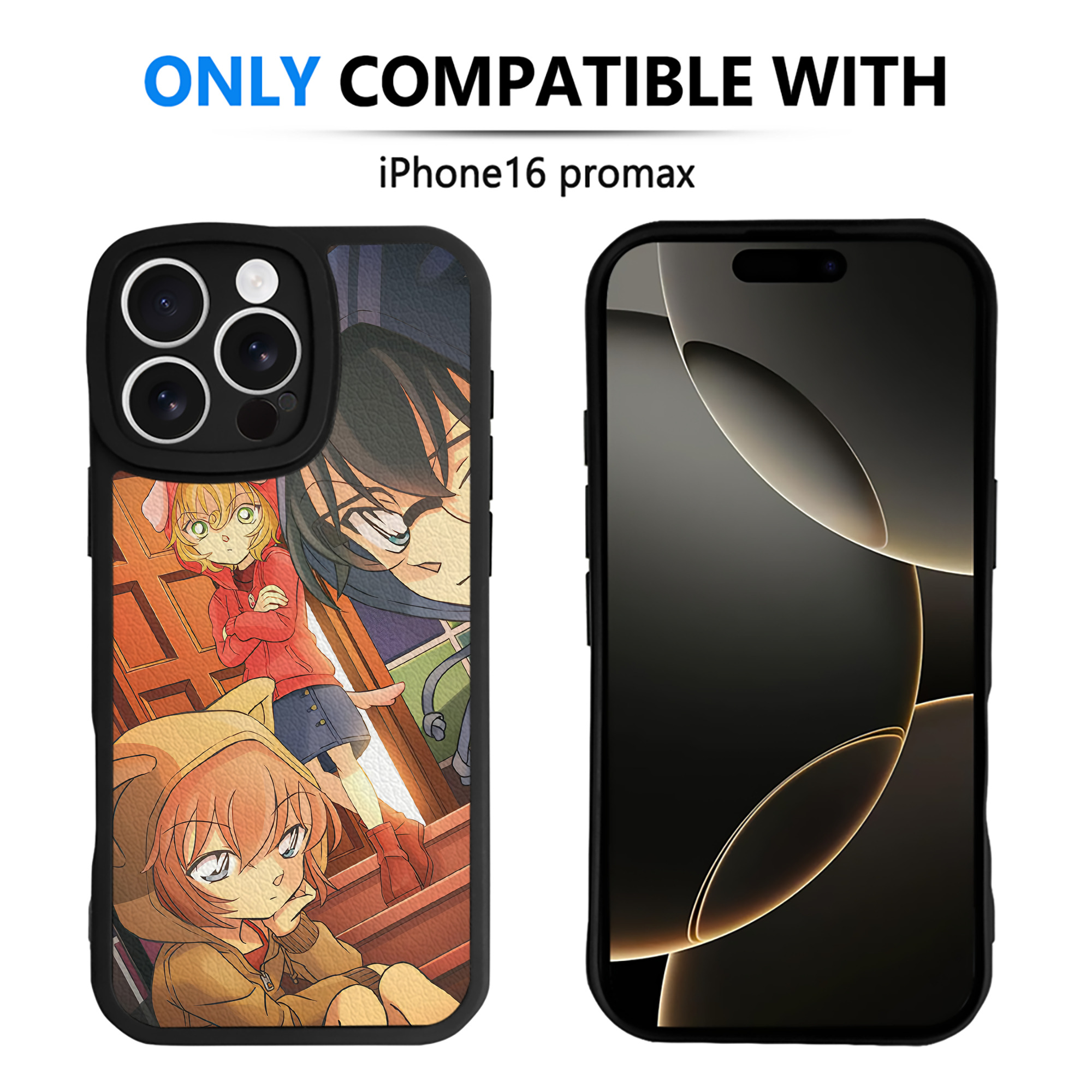 （画像用） 名探偵コナン Detective Conan 【iPhone 16シリーズ対応】シリコンスマホケース（レザー調） 材質：シリコン